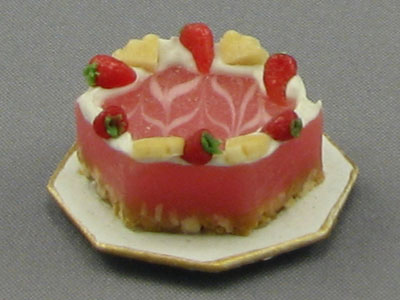 (image for) Dollhouse Scale Model Strawberry Cheese Cake