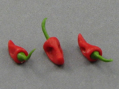 (image for) Dollhouse Scale Model Chili Peppers