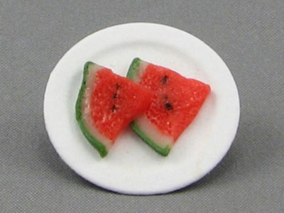 (image for) Dollhouse Scale Model Plate with Watermelon