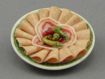 (image for) Dollhouse Scale Model Salami Plate