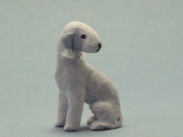(image for) Miniature Sitting Bedlington Terrier by Karl Blindheim
