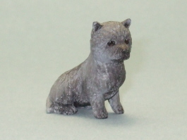 (image for) Miniature Sitting Grey Cairn Terrier by Karl Blindheim