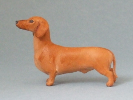 (image for) Miniature Standing Dachshund w Smooth Red Fur by Karl Blindheim