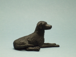 (image for) Miniature Laying Black Retriever by Karl Blindheim