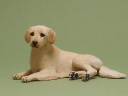 (image for) Miniature Laying Female Golden Retriever by Karl Blindheim