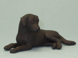 (image for) Miniature Laying Black Labrador Retriever by Karl Blindheim