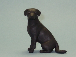 (image for) Miniature Sitting Black Labrador Retriever by Karl Blindheim