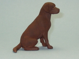 (image for) Miniature Sitting Chocolate Labrador Retriever by Karl Blindheim