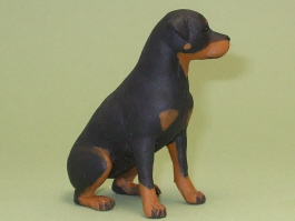 (image for) Miniature Sitting Female Rottweiler by Karl Blindheim