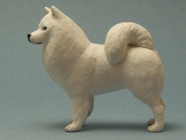(image for) Miniature Standing Female Samoyed Dog by Karl Blindheim