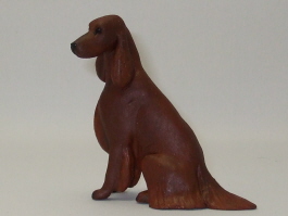 (image for) Miniature Sitting Female Irish Setter by Karl Blindheim