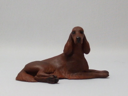 (image for) Miniature Laying Female Irish Setter by Karl Blindheim