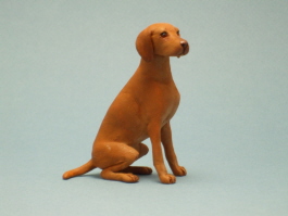 (image for) Miniature Sitting Smooth-Haired Vizsla by Karl Blindheim