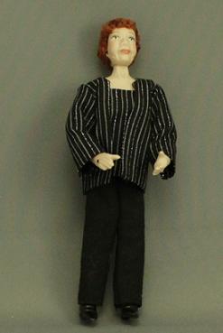 (image for) Angela Doll in Black and Silver Set by Patsy Thomas