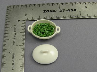 (image for) Dollhouse Scale Model Green Beans Dish by Pride of Plaice
