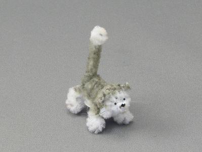 (image for) Miniature Grey Cat with White Belly and Paws by Sue Wilkes