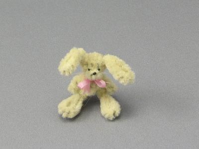 (image for) Miniature Bunny with Bow by Sue Wilkes of Shoebutton Bears