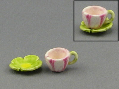 (image for) Dollhouse Scale Model Ceramic Tea Cup
