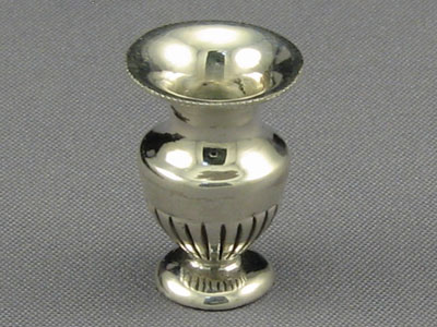 (image for) Miniature Sterling Silver Flower Vase by Don Henry
