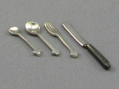 (image for) Mission Cutlery Set (Sterling Silver 4pc) by Don Henry