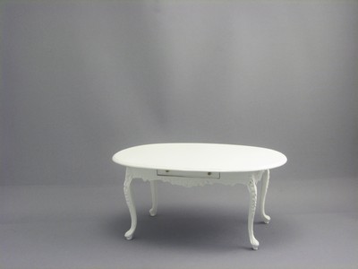 (image for) White Oval Dining Table