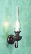(image for) Dollhouse Scale Model Hurricane Wall Sconce Black