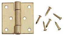 (image for) Butt Hinges with Nails for Dollhouse Scale Models, 4/Pk
