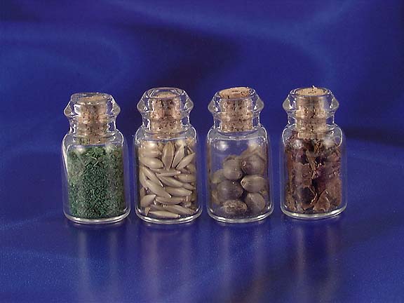 (image for) Dollhouse Scale Model Spice Seed Jars 4/Pk