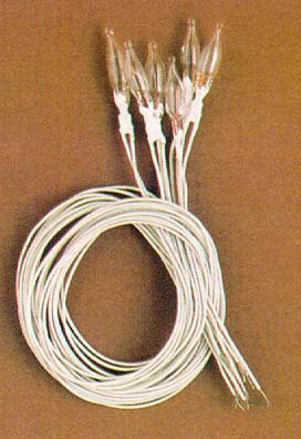 (image for) Dollhouse Scale Model 12 V 3/8 Flame Bulbs on 8 Inch Wire (6/pk)