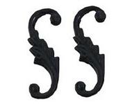 (image for) S-Hook, Black for Dollhouse Scale Models, 4/pkg.