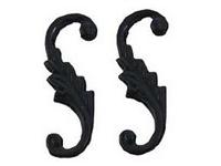 S-Hook, Black for Dollhouse Scale Models, 4/pkg.