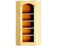 (image for) Dollhouse Miniature Corner Bookcase, Angle Sides