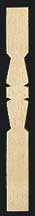 (image for) Flat Baluster for Dollhouse Scale Models (12/pkg.)