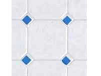 (image for) Dollhouse Scale Model Blue and White Octagon Vinyl Floor