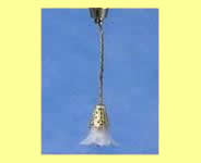 (image for) Dollhouse Scale Model Hanging Lamp, Frosted Flower