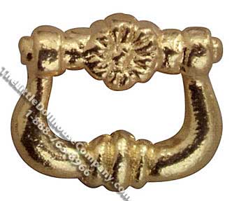 (image for) Brass Coloured Drawer Pulls for Dollhouse Scale Models (2/pk)
