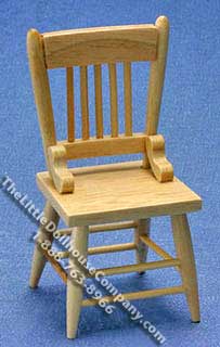 (image for) Miniature Oak Kitchen Chair for Dollhouses