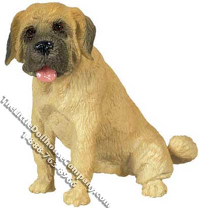 (image for) Dollhouse Scale Model Sitting Mastiff
