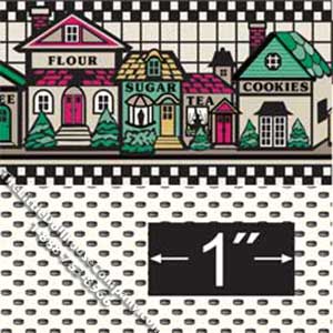 (image for) Dollhouse Scale Model Wallpaper Cookie Jar Pattern