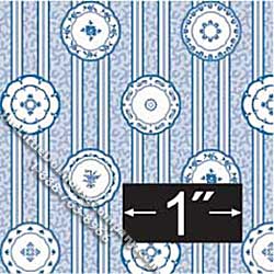 (image for) Dollhouse Scale Model Wallpaper China Blue