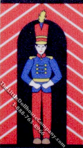 (image for) Dollhouse Scale Model Toy Soldier "On Guard" Rug