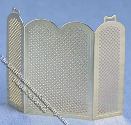 (image for) Miniature Brass Fireplace Screen for Dollhouses
