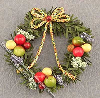 (image for) Miniature Della Robia Wreath for Dollhouses