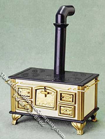 (image for) Miniature Old Fashioned Wood Stove for Dollhouses