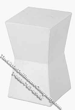 (image for) Miniature Resin Square White Block Table for Dollhouses