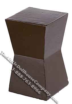 (image for) Miniature Resin Square Brown Block Table for Dollhouses