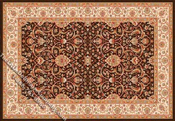 (image for) Dollhouse Scale Model Rectangular Traditional Rug