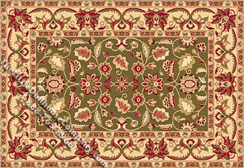 (image for) Dollhouse Scale Model Rectangular Traditional Rug