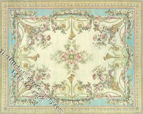 (image for) Dollhouse Scale Model Large Sized Aubusson Savonnerie Rug