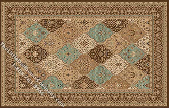 (image for) Miniature Large Sized Traditional Rug for Dollhouses